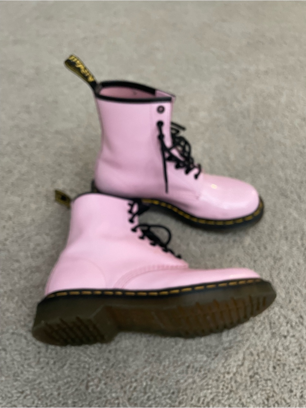 Dr. Martens Pink 8-Eye Lace-Up Combat Boots - Picture 3 of 8